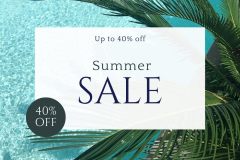 Blue Green Simple Summer Sale Tropical Instagram Post