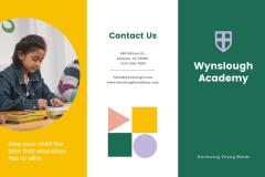 Yellow and Green Geometric School/Education Landscape C-Fold Brochure